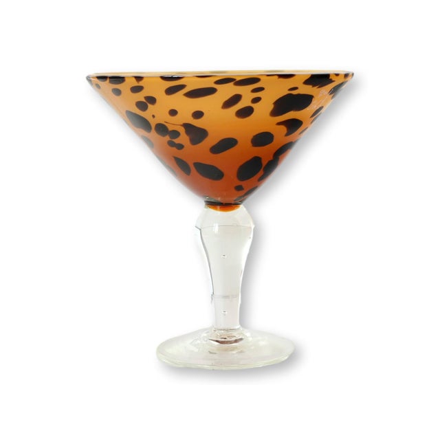 Italian Hand-Blown Leopard Martinis - Amici For Sale - Image 4 of 4