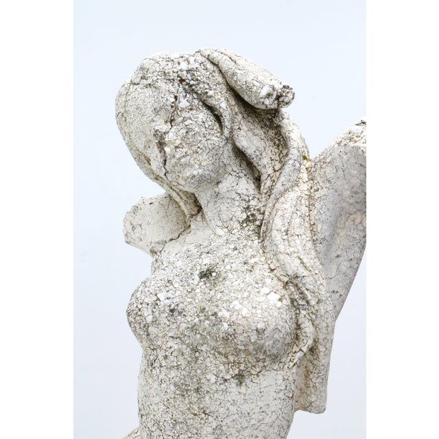 Figurative Large Goddess Sculpture Figure Cast Stone Garden, Late 20th C. For Sale - Image 3 of 11