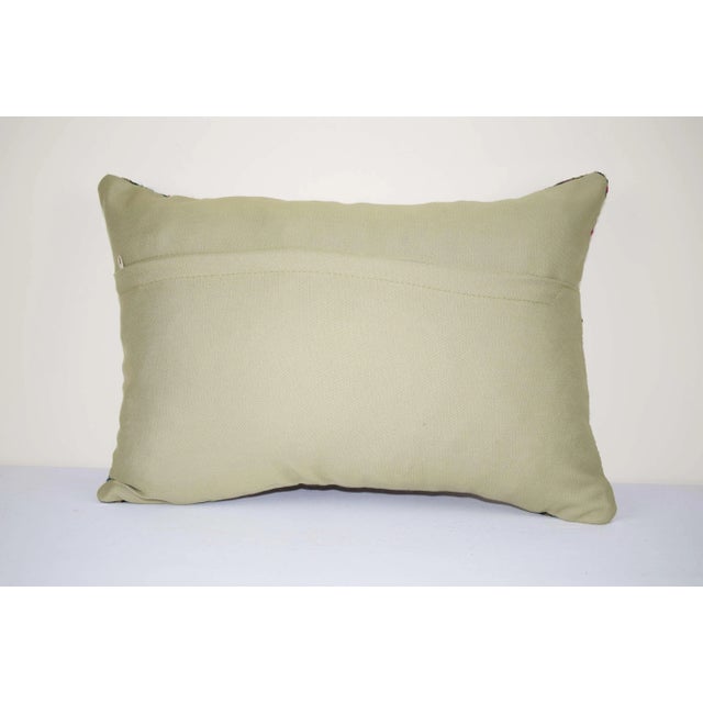 Vintage Hand Embroidered Turkish Pillow, Ethnic Farm 14'' X 20'' (35 X 50 Cm) For Sale - Image 4 of 5