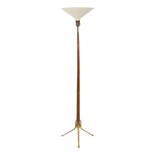 Mid 20th Century Gerald Thurston Lightolier Tripod Floor Lamp For Sale