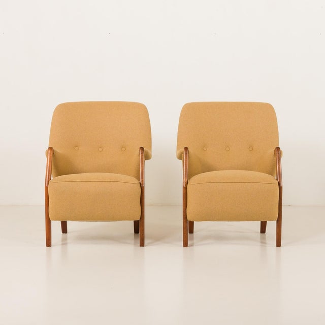 Mid-Century Modern Mid-Century Scandinavian Lounge Chairs in Teak and Wool, 1960s, Set of 2 For Sale - Image 3 of 17
