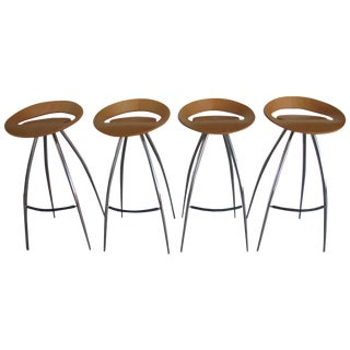 Italian Bar Stools by Lyra - Set of 4 For Sale