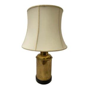 1980s Wescal Brass Tea Canister Table Lamp