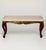 Fantastic, petite Louis XV style bench of figured walnut, newly reupholstered, made in Italy, circa 1920. Delicate, hand-...