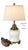 White 1970s Morris Greenspan Hollywood Regency White Ceramic & Brass Table Lamp For Sale - Image 8 of 10