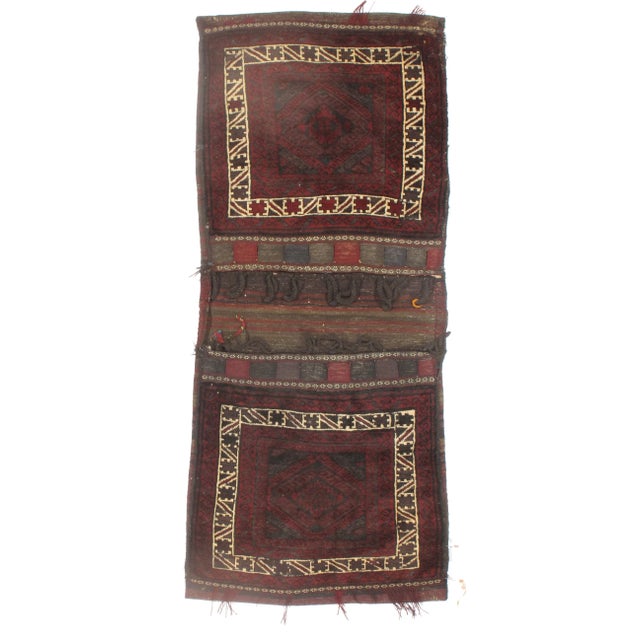 Vintage Persian Saddlebag - 2'5" X 5'9" For Sale