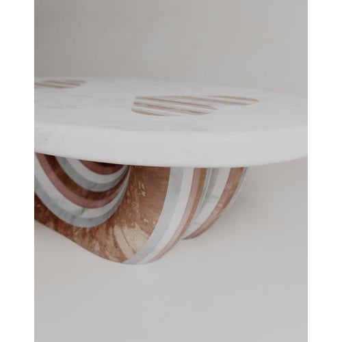 Black Heart Aïmi Coffee Table in Red Marble Stone by Esther Knopfler For Sale - Image 8 of 15