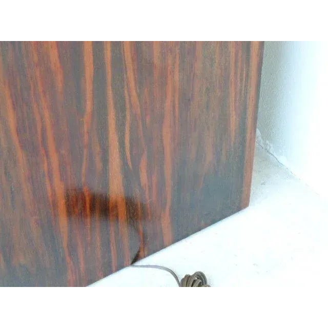 White 1970s Mid Century Modern Rosewood & Acrylic Floor Lamp Table For Sale - Image 8 of 13