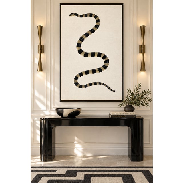 Jonathan Adler 1782 Vintage Snake Art Print by Bhawani Das – Indian Natural History Wall Art - 40" X 60" For Sale - Image 4 of 10
