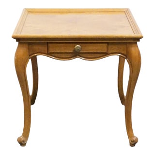High End Bookmatched Oak Country French Provincial 26" Square Accent End Table 2618-93 For Sale