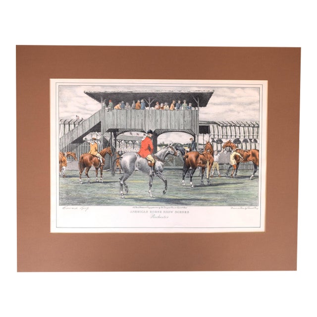 1930s Edward King Lithograph "American Horse Show Scenes, Rochester" For Sale