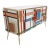 Entirely handmade sideboard, with three doors and two internal compartments, each coated with a mirror and equipped with...