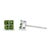 Contemporary .925 Sterling Silver 3/8 Cttw Treated Green Princess-cut Diamond 4 Stone Composite Quad Stud Earring (Green Color, I1-I2 Clarity) For Sale - Image 3 of 5
