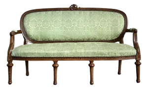 Vintage Boho Carved Canape Sofa