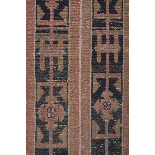 Vintage Turkish Oushak Runner With Eclectic Style 1'6'' X 9'7'' For Sale - Image 9 of 10