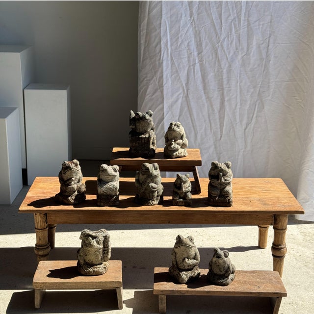 Small Balinese Limestone Frog Sculpture, 1980s For Sale - Image 6 of 11