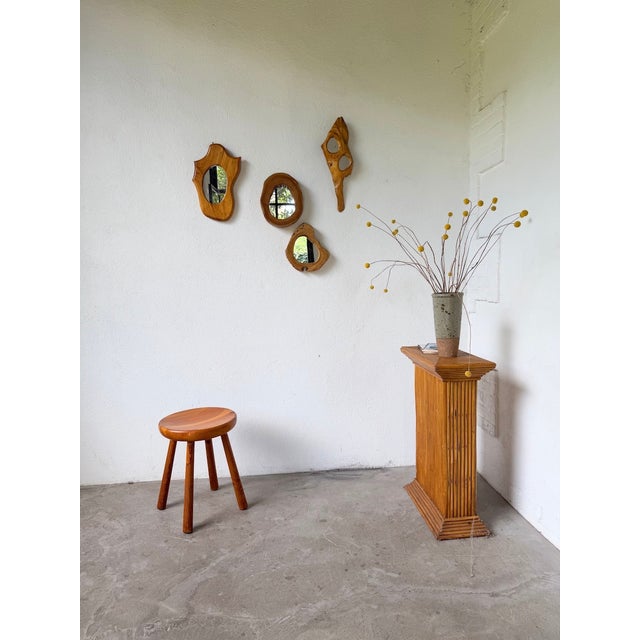 Pine Stool attributed to Charlotte Perriand for Les Arcs, 1960s For Sale - Image 3 of 18