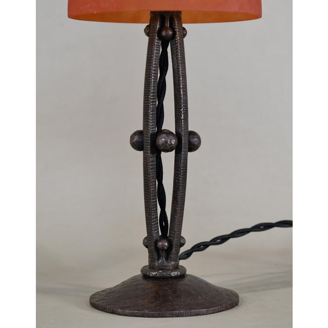 Charles Schneider French Art Deco Lamp by Schneider Le Verre Francais - 1925 Cameo Glass France For Sale - Image 4 of 9