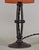 Charles Schneider Schneider Le Verre Francais Les Prunes Table Lamp 1920s - Wrought Iron & Burgundy Cameo Glass For Sale - Image 4 of 9
