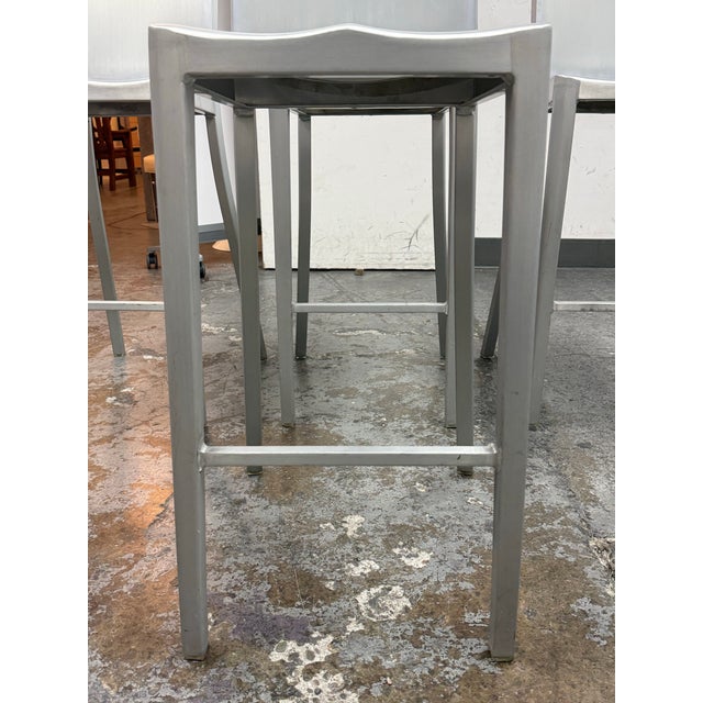 Philippe Starck for Emeco Hudson Barstools, Set of Four For Sale - Image 9 of 12