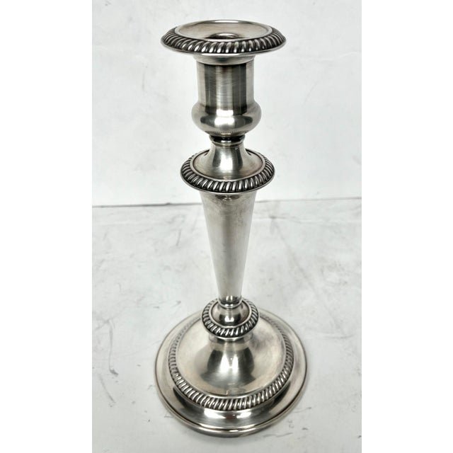 Early 1900s Barker Ellis Silver Candle Holder For Sale - Image 4 of 10