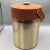 1970s Georges Briard Ice Bucket Egyptian Motif Insulated Brown Swede For Sale - Image 5 of 13