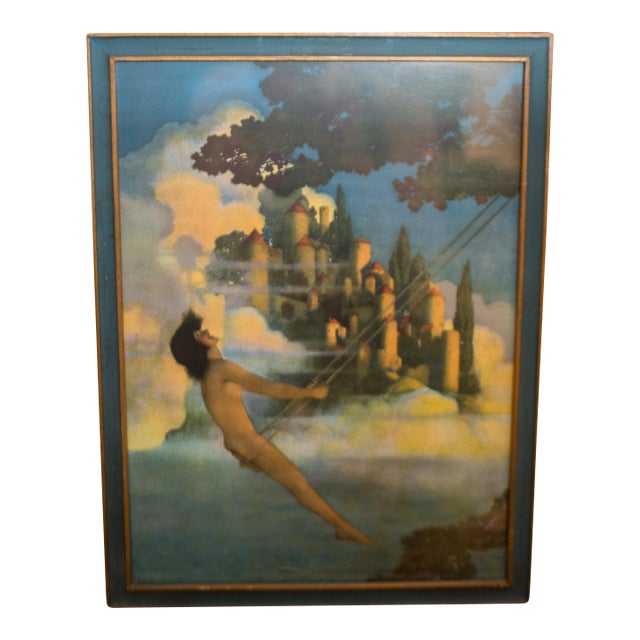 Maxfield Parrish 'Dinky Bird' Lithograph - Early 20th Century Framed Print For Sale