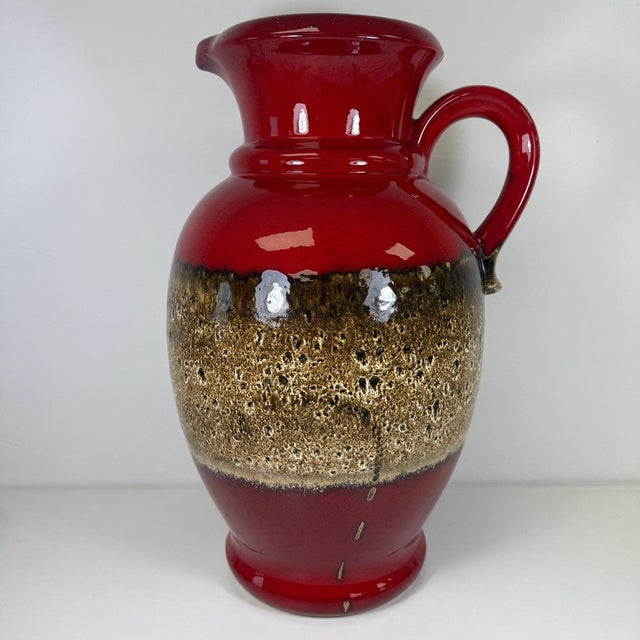 For sale is an impressive XL floor vase from the renowned German ceramics manufacturer Scheurich. Model 601-49 dates from...