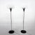 Set of two "mushroom" floor lamps designed by jaroslav bejvl and produced by lidokov in former czechoslovakia in the...