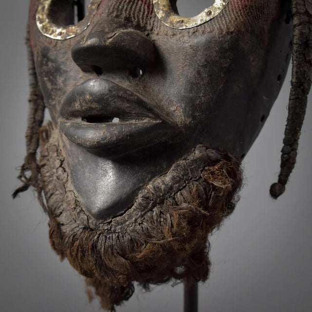 Early 20th Century Early 20th Century Dan Dean Gle Mask on Custom Stand For Sale - Image 5 of 13