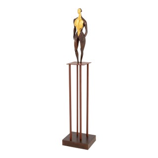 Doris Porter Caesar Attributed Gilt and Patinated Bronze Sculpture For Sale