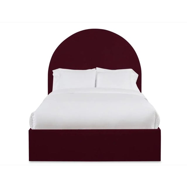 Casa Cosima Poppy Twin Bedframe, Wine Velvet For Sale - Image 4 of 4