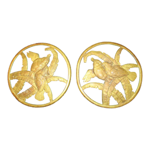 Art Deco Gilt Bronze Furniture Rondells - A Pair of 2