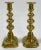 Metal Antique Brass Push-Up Candlesticks, a Pair For Sale - Image 7 of 9