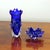 Mid-Century Modern Cobalt Blue Art Glass Set by Jaroslav Taraba for Lednické Rovne, Czechoslovakia, 1960s, Set of 2 For Sale - Image 3 of 11