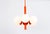 Sputnik Orange Pendant Light in Opal Glass from Kaiser Idell / Kaiser Leuchten, Germany, 1970s For Sale - Image 4 of 11