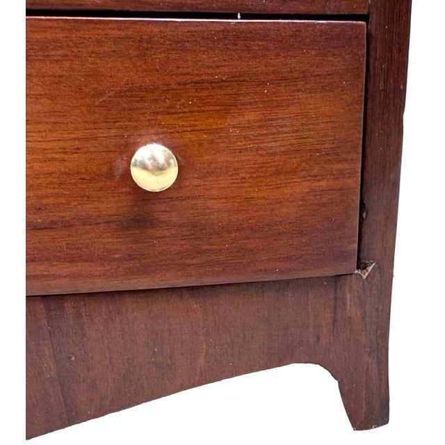 Brown Victorian Miniature Bowfront Chest, 1860s For Sale - Image 8 of 11