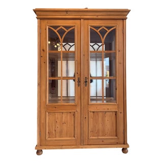 Farmhouse Rustic Display Cabinet For Sale