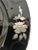 American 6 - l.e. Smith Black Amethyst Glass Dinner Plates Sterling Floral "Wild Rose". For Sale - Image 3 of 6