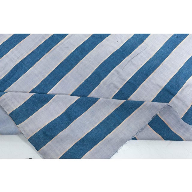 Doris Leslie Blau Vintage Indian Dhurrie Striped Rug For Sale In New York - Image 6 of 11