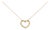 Gold Vermeil Diamond Accent Puffed Heart Pendant Necklace For Sale