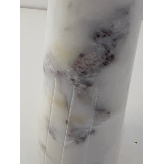 2020s Modern Solid Marble Tapered Conical Vase For Sale - Image 5 of 9