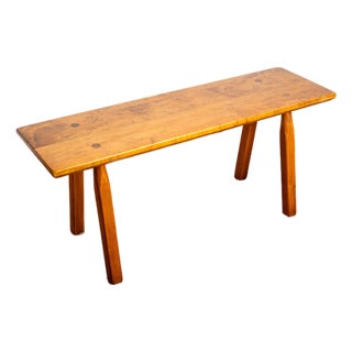 Restored 1950s American Studio Craft / Mid-Century Maple Bench For Sale
