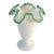Vintage Fenton Emerald Green Crest Rim Crimped Ruffled Lip Vase For Sale