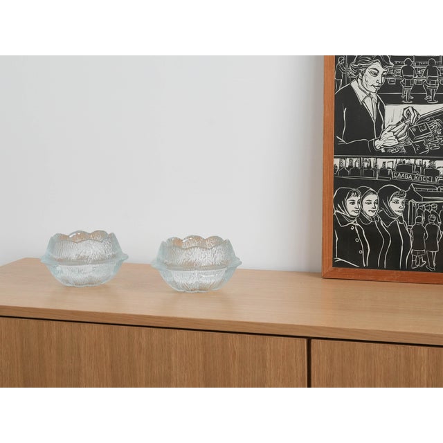 Blue Danish Glass Bowl by Sidse Werner for Holmegaard, 1980s For Sale - Image 8 of 9