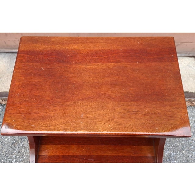 Wood Mid 20th Century Hickory Manufacturing Mahogany Bedside Table For Sale - Image 7 of 10