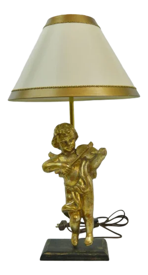 Baroque Style Carved Giltwood Cherub or Putti Adapted as a Lamp, 20th Century