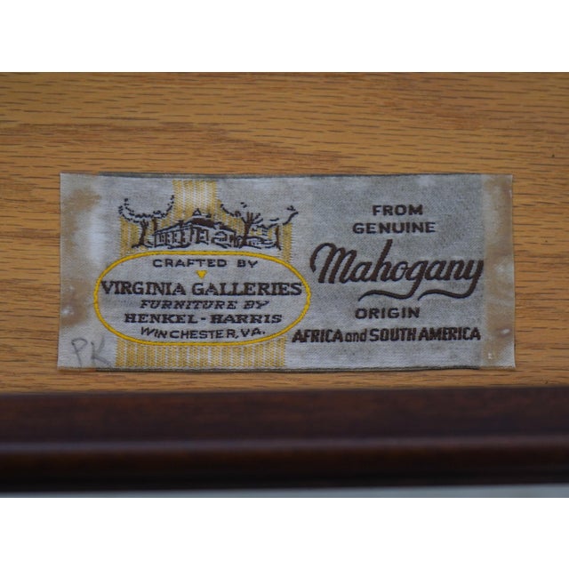 Pair of Henkel Harris Model 114 Mahogany Georgian Style Nightstands For Sale - Image 17 of 18