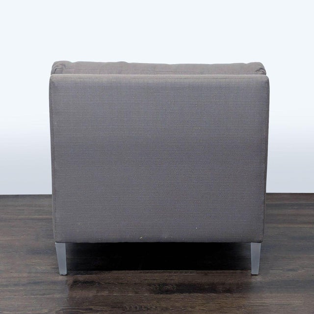 2010s Cb2 Cielo Modern Gray Lounge Chair With Metal Legs For Sale - Image 5 of 8