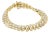 10K Yellow Gold 5.0 Cttw Diamond Double Row S-Link Bracelet For Sale